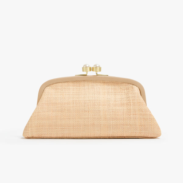 Pamela Munson - The Lee Clutch Natural, Raffia Clutch