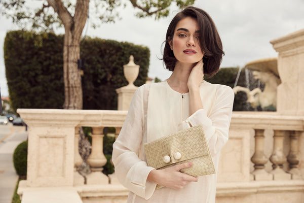 Pamela Munson - The Avis Tote, Raffia with Bamboo Handles
