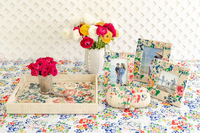 D. Porthault x Pamela Munson - New York Milles Fleurs Frame 4 x 4