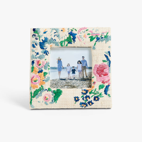 D. Porthault x Pamela Munson - New York Milles Fleurs Frame 4 x 4