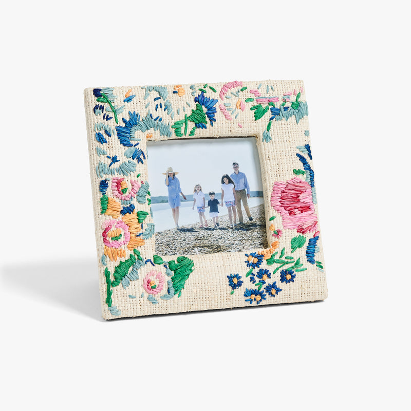 D. Porthault x Pamela Munson - New York Milles Fleurs Frame 4 x 4