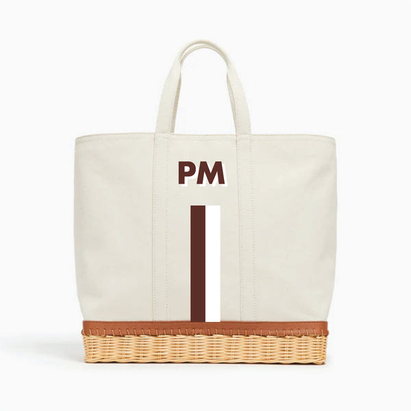 Pamela Munson x Fait à Main - The Gardner Tote Stripe Monogram