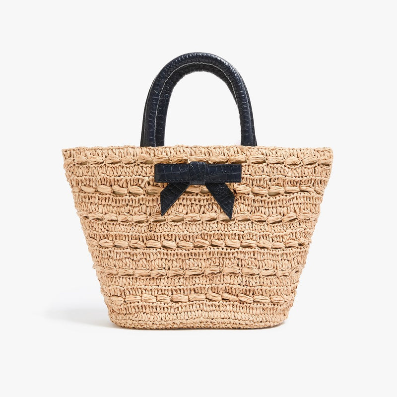 Petite Bow Tote Dark Navy