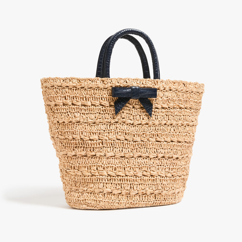 The Bow Tote Dark Navy