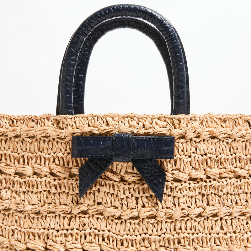 The Bow Tote Dark Navy