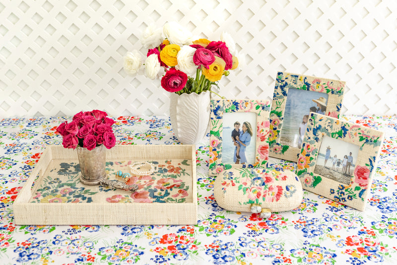 D. Porthault x Pamela Munson - New York Mille Fleurs Frame 5 x 7