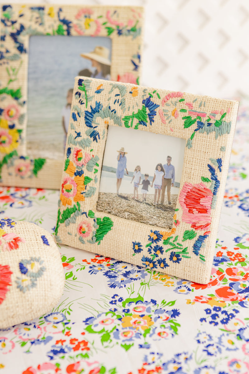 D. Porthault x Pamela Munson - New York Milles Fleurs Frame 4 x 4