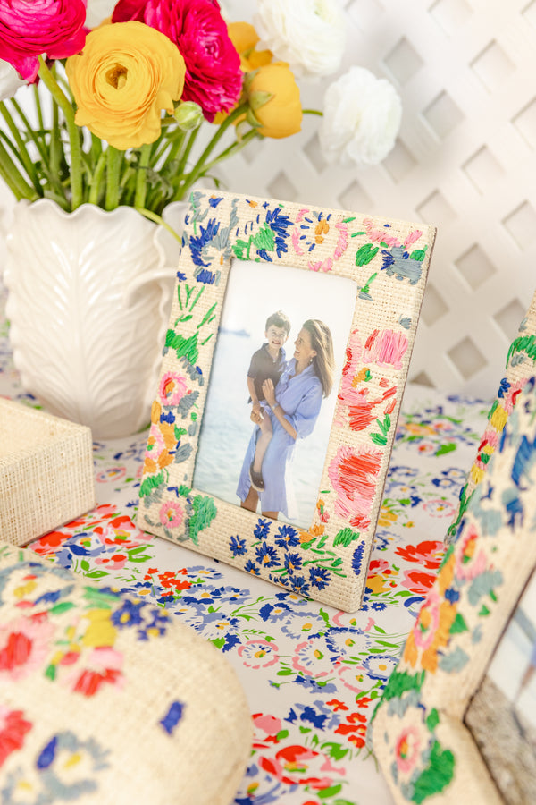 D. Porthault x Pamela Munson - New York Mille Fleurs Frame 4 x 6