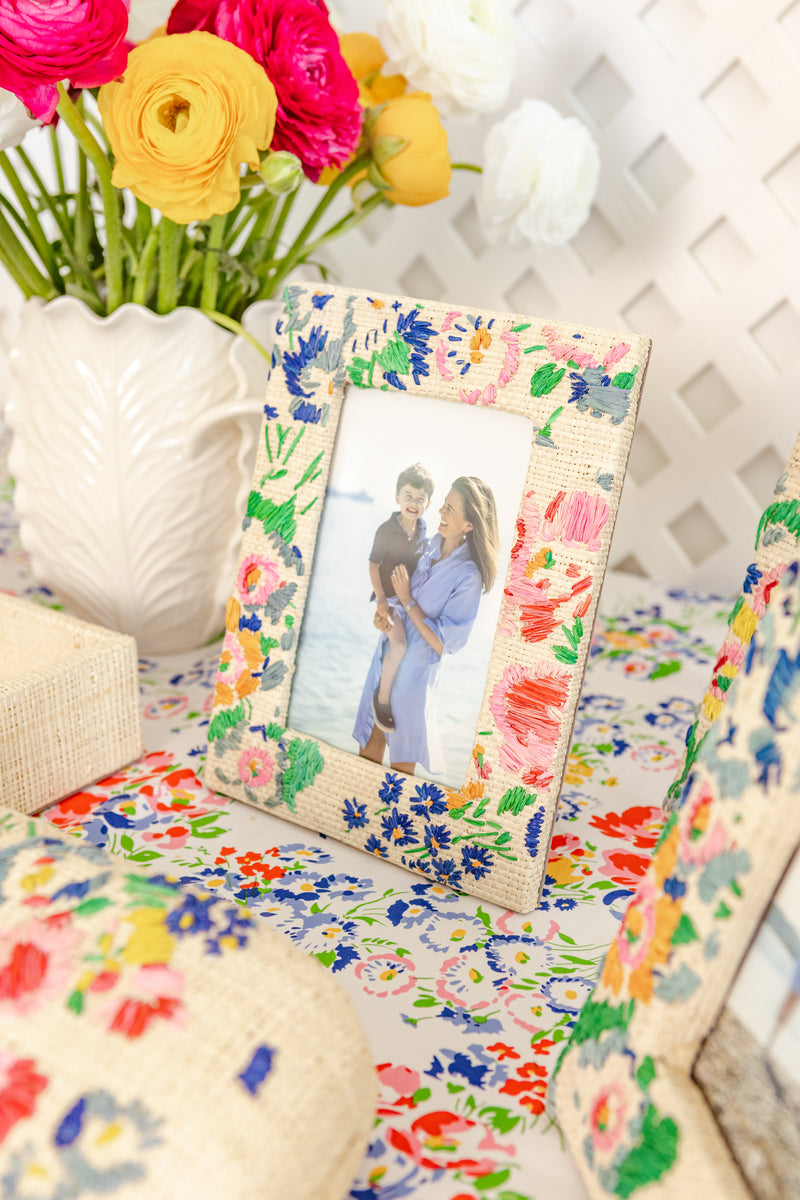 D. Porthault x Pamela Munson - New York Mille Fleurs Frame 4 x 6