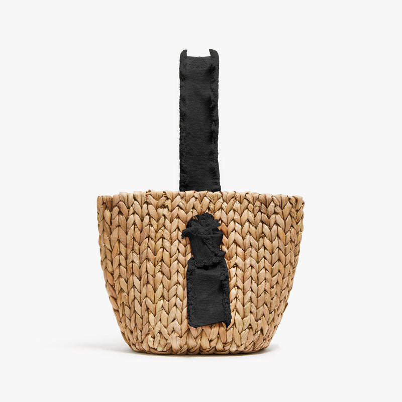 Petite Isla Bahia Basket Fringe Black